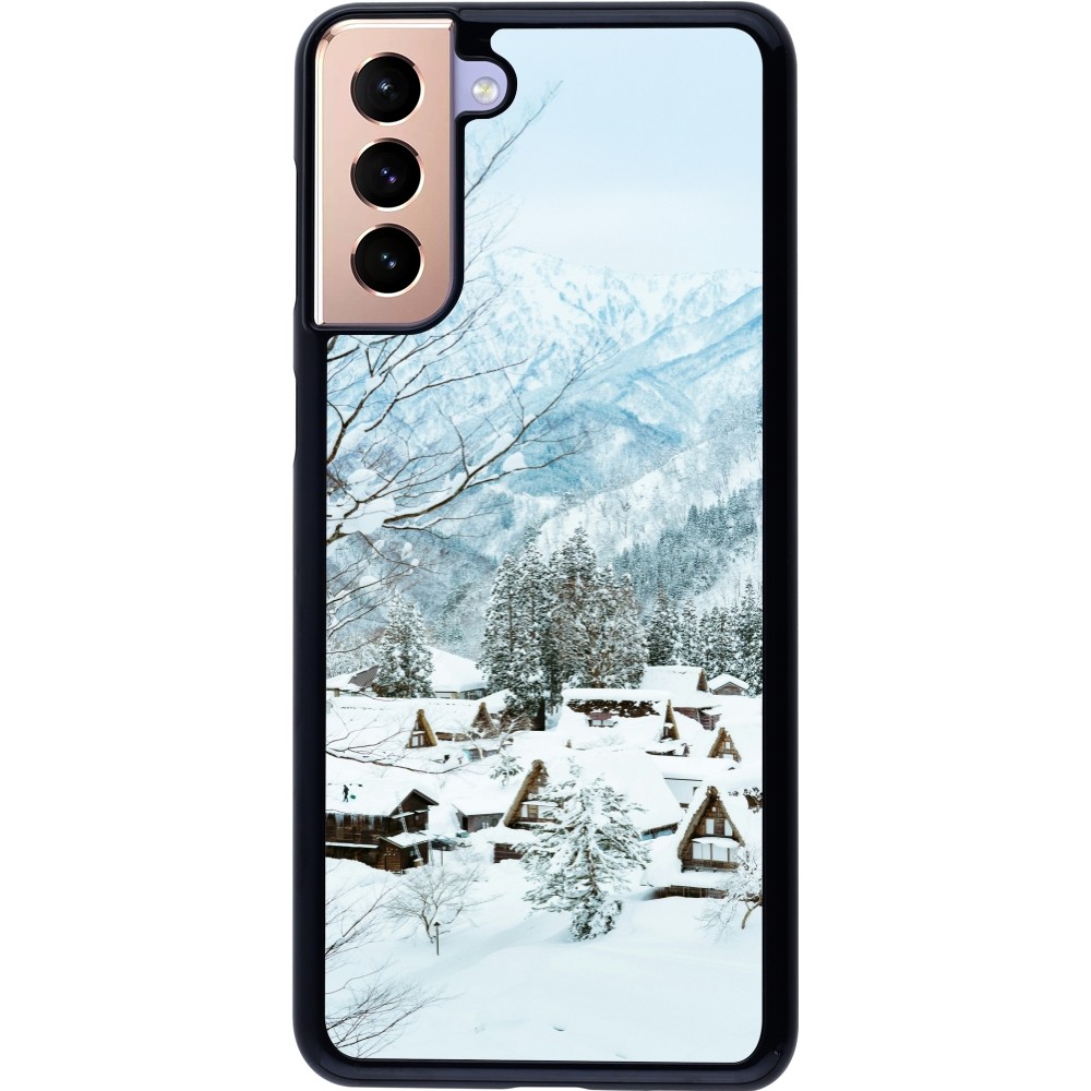 Coque Samsung Galaxy S21+ 5G - Winter 25 Winter snowy landscape