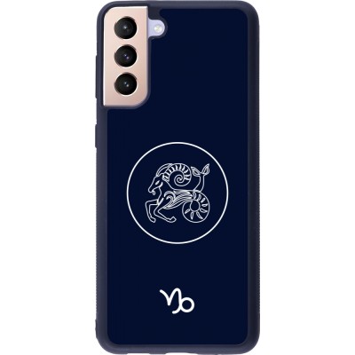 Coque Samsung Galaxy S21+ 5G - Silicone rigide noir Astrologie Capricorne