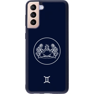 Coque Samsung Galaxy S21+ 5G - Silicone rigide noir Astrologie Gémeaux