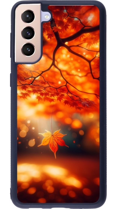Samsung Galaxy S21+ 5G Case Hülle - Silikon schwarz Herbst Magisch Orange