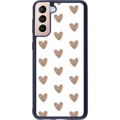 Samsung Galaxy S21+ 5G Case Hülle - Silikon schwarz Autumn 2024 brown hearts