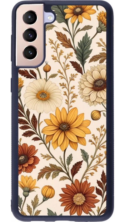 Samsung Galaxy S21+ 5G Case Hülle - Silikon schwarz Autumn 25 Flower pattern