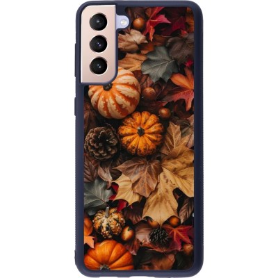 Coque Samsung Galaxy S21+ 5G - Silicone rigide noir Autumn 25 Pumpkin