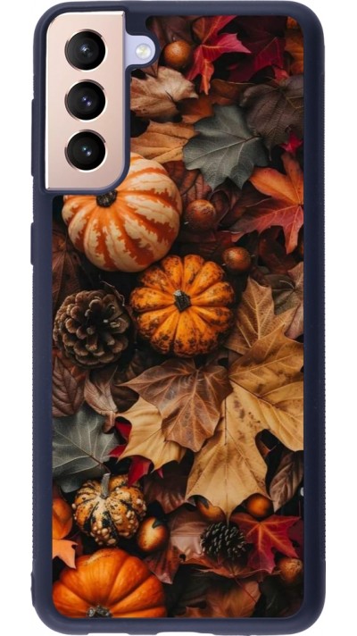 Samsung Galaxy S21+ 5G Case Hülle - Silikon schwarz Autumn 25 Pumpkin