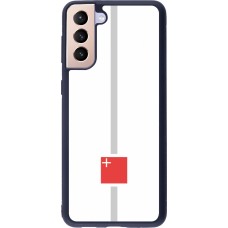 Samsung Galaxy S21+ 5G Case Hülle - Silikon schwarz Kanton SZ weiss