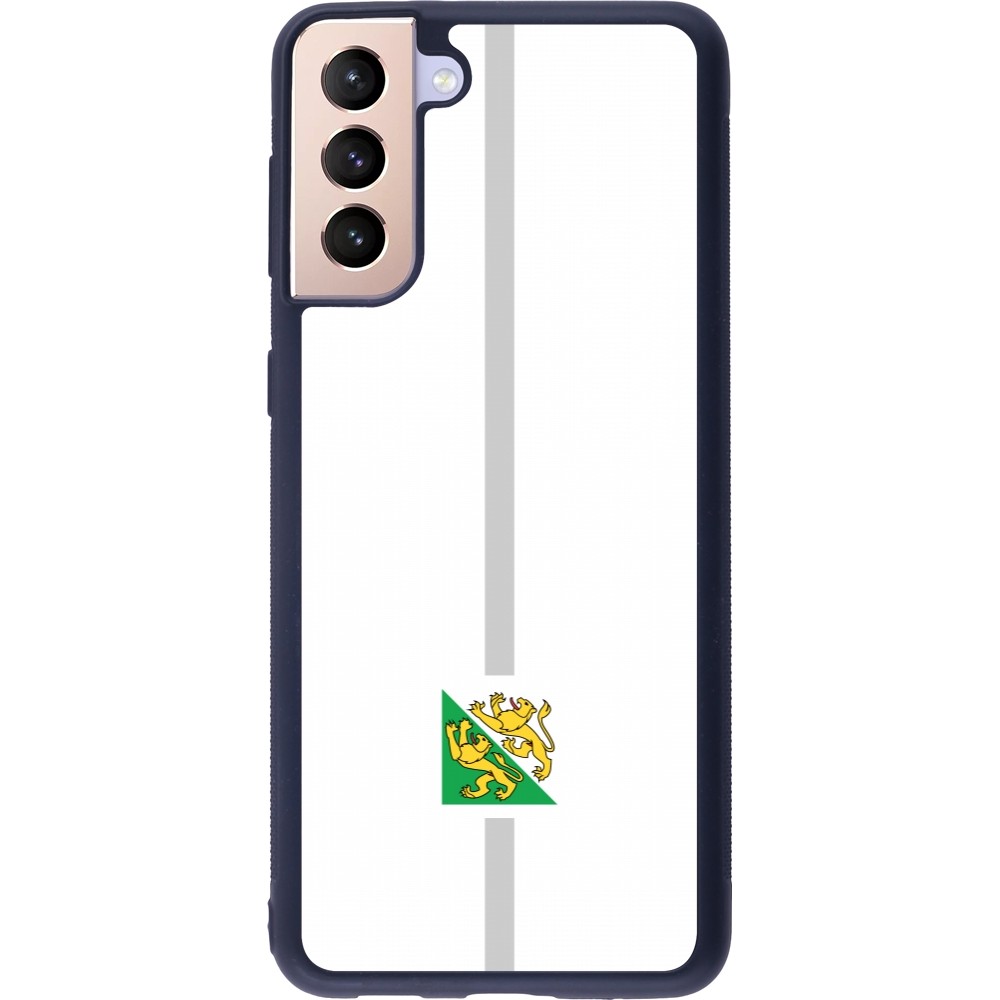 Samsung Galaxy S21+ 5G Case Hülle - Silikon schwarz Kanton TG weiss