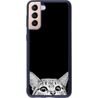 Hülle Samsung Galaxy S21+ 5G - Silikon schwarz Cat Looking Up Black