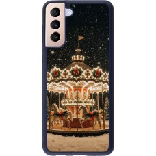 Coque Samsung Galaxy S21+ 5G - Silicone rigide noir Christmas 25 Carousel