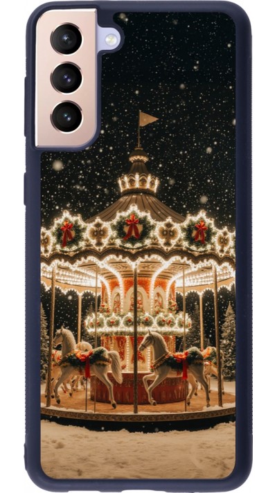 Coque Samsung Galaxy S21+ 5G - Silicone rigide noir Christmas 25 Carousel