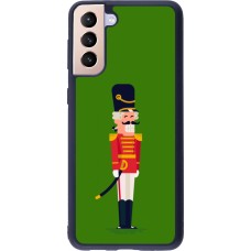 Coque Samsung Galaxy S21+ 5G - Silicone rigide noir Christmas 25 Nutcracker Green