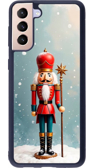 Coque Samsung Galaxy S21+ 5G - Silicone rigide noir Christmas 25 Nutcracker Snow