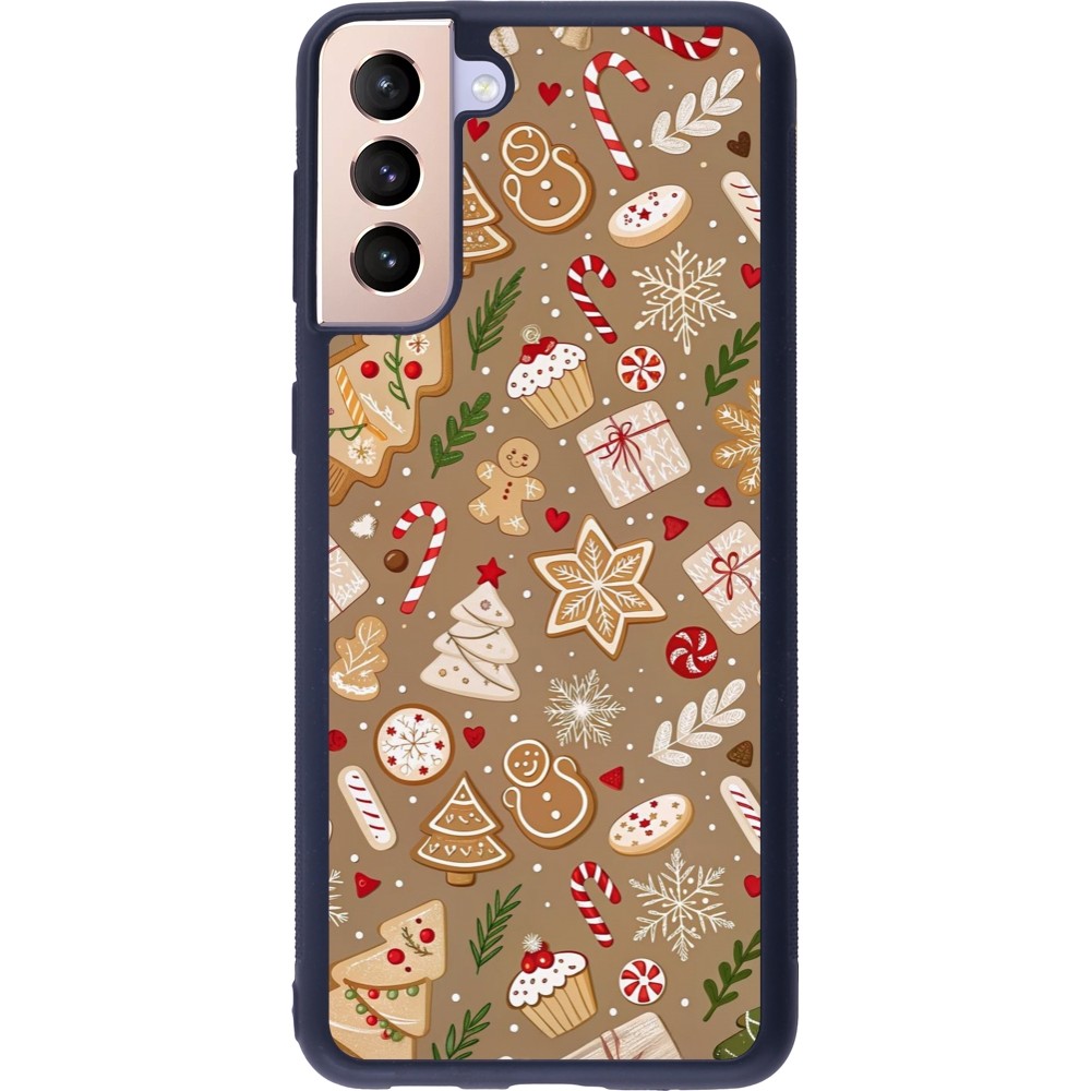 Coque Samsung Galaxy S21+ 5G - Silicone rigide noir Christmas 25 Pattern Ginger Cookie
