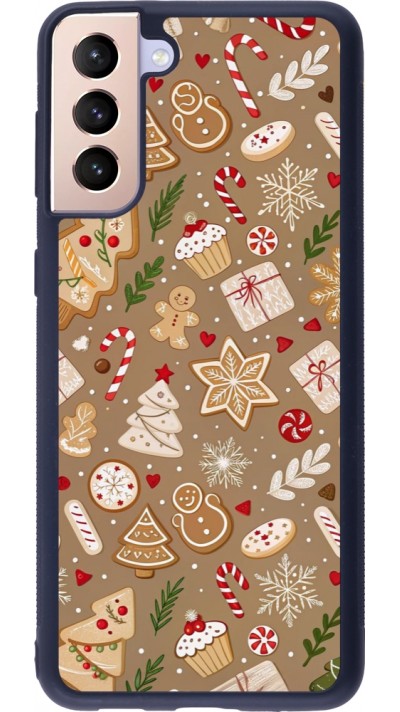 Coque Samsung Galaxy S21+ 5G - Silicone rigide noir Christmas 25 Pattern Ginger Cookie
