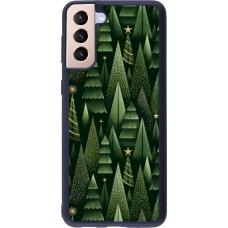 Coque Samsung Galaxy S21+ 5G - Silicone rigide noir Christmas 25 Pattern Xmas Tree
