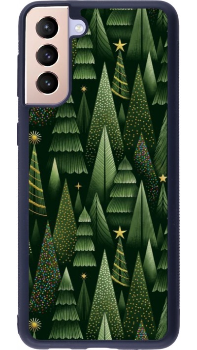 Coque Samsung Galaxy S21+ 5G - Silicone rigide noir Christmas 25 Pattern Xmas Tree