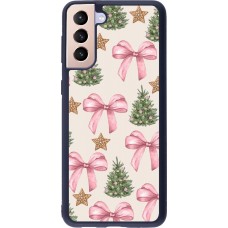 Coque Samsung Galaxy S21+ 5G - Silicone rigide noir Christmas 25 Vintage Ribbons