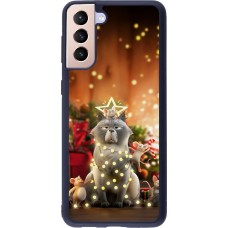 Coque Samsung Galaxy S21+ 5G - Silicone rigide noir Christmas 25 Xmas Cat