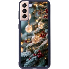 Samsung Galaxy S21+ 5G Case Hülle - Silikon schwarz Christmas 25 Xmas Decorated Tree