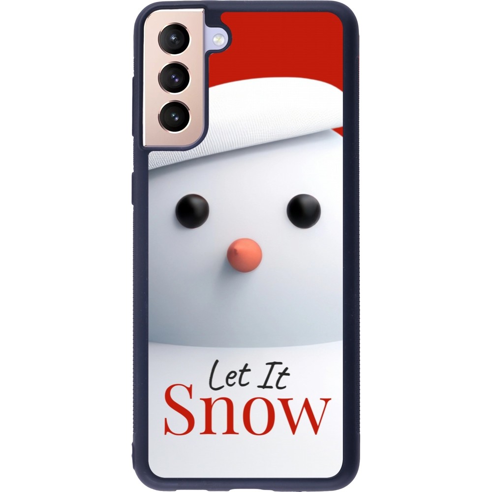 Coque Samsung Galaxy S21+ 5G - Silicone rigide noir Christmas 25 Xmas Snowman
