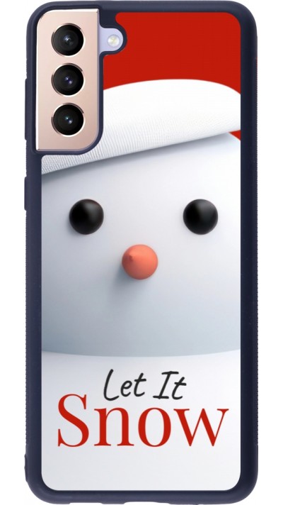 Coque Samsung Galaxy S21+ 5G - Silicone rigide noir Christmas 25 Xmas Snowman