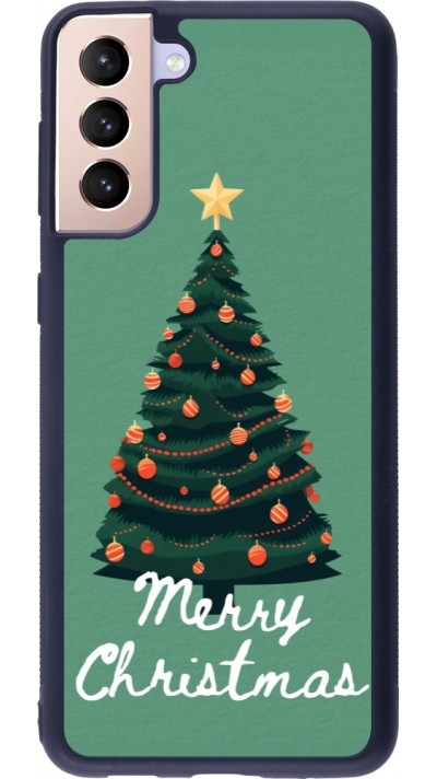 Coque Samsung Galaxy S21+ 5G - Silicone rigide noir Christmas 25 Xmas Tree