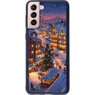 Samsung Galaxy S21+ 5G Case Hülle - Silikon schwarz Christmas 25 Xmas Village