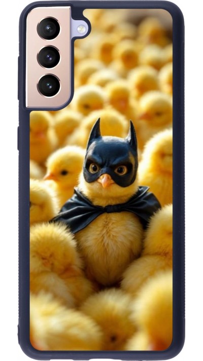 Coque Samsung Galaxy S21+ 5G - Silicone rigide noir Easter 2026 Chicken Batman