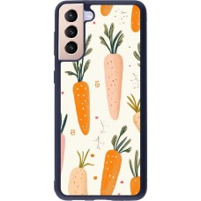 Coque Samsung Galaxy S21+ 5G - Silicone rigide noir Easter 2026 Illustration carrots