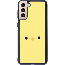 Coque Samsung Galaxy S21+ 5G - Silicone rigide noir Easter 2026 Little chicken