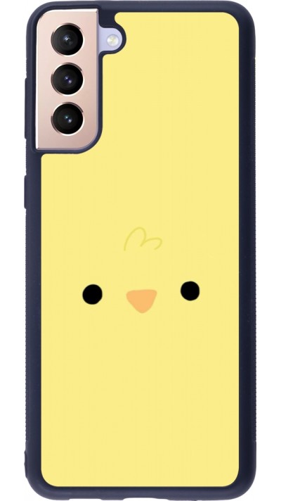 Coque Samsung Galaxy S21+ 5G - Silicone rigide noir Easter 2026 Little chicken