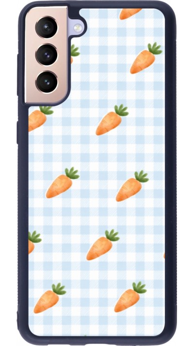 Coque Samsung Galaxy S21+ 5G - Silicone rigide noir Easter 2026 Pattern carrots