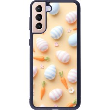 Coque Samsung Galaxy S21+ 5G - Silicone rigide noir Easter 2026 Pattern Easter