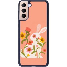 Coque Samsung Galaxy S21+ 5G - Silicone rigide noir Easter 2026 Rabbit collage