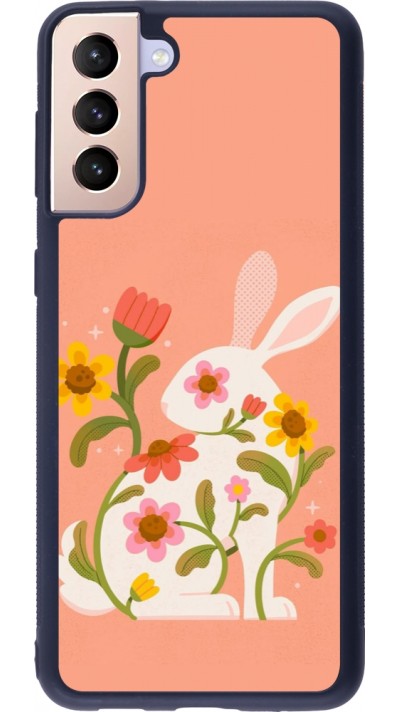 Coque Samsung Galaxy S21+ 5G - Silicone rigide noir Easter 2026 Rabbit collage