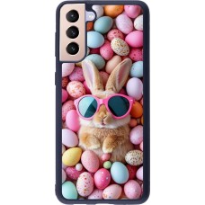 Coque Samsung Galaxy S21+ 5G - Silicone rigide noir Easter 2026 Rabbit fun