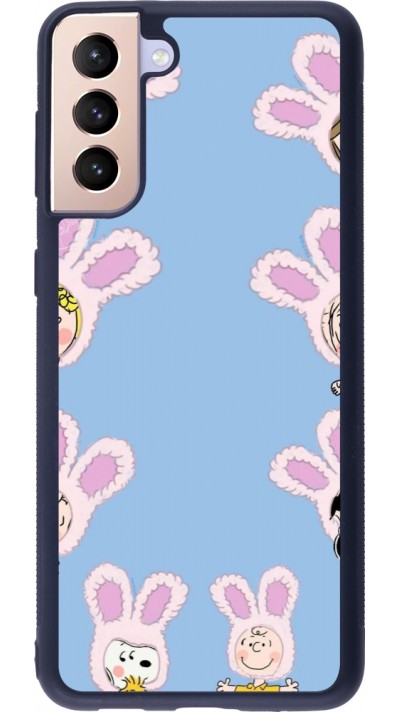 Coque Samsung Galaxy S21+ 5G - Silicone rigide noir Easter 2026 Snoopy