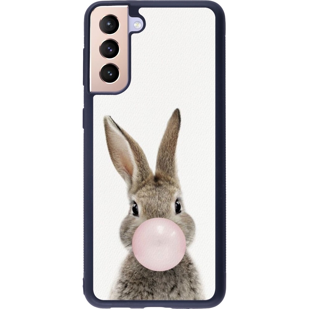Samsung Galaxy S21+ 5G Case Hülle - Silikon schwarz Easter 2023 bubble gum bunny