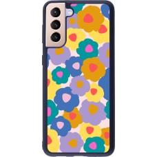 Samsung Galaxy S21+ 5G Case Hülle - Silikon schwarz Easter 2024 flower power