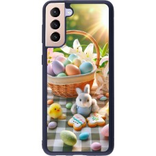 Samsung Galaxy S21+ 5G Case Hülle - Silikon schwarz Ostern 2025 Osterkorb