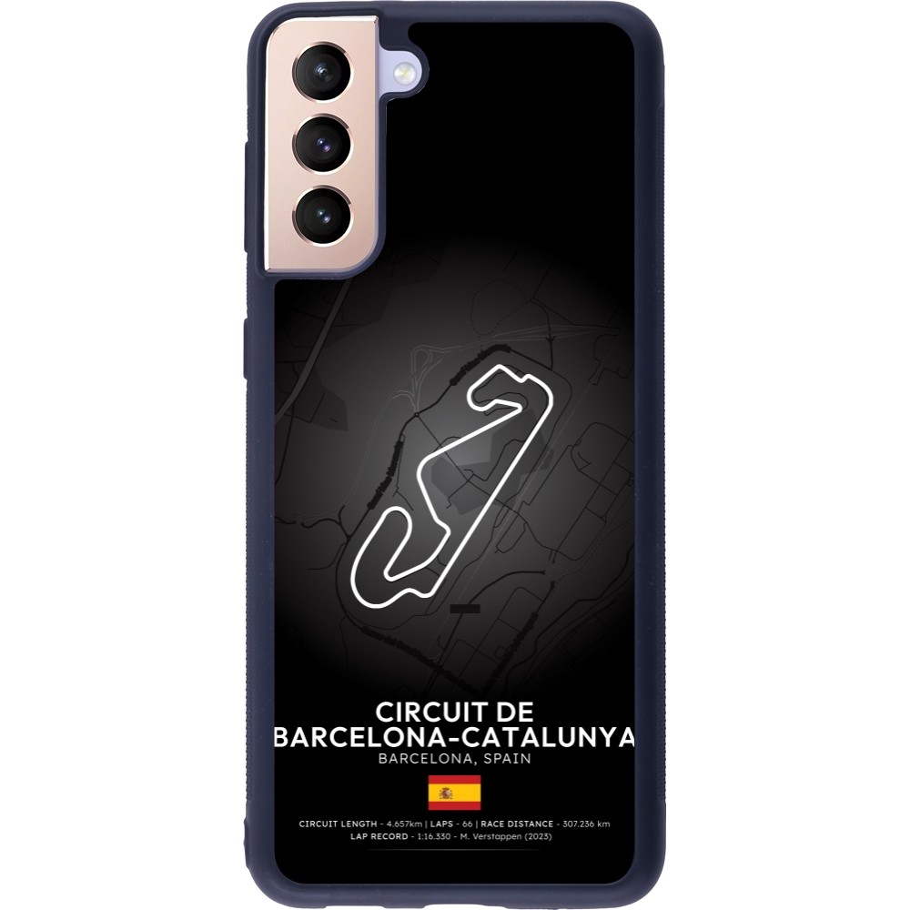 Coque Samsung Galaxy S21+ 5G - Silicone rigide noir F1 Track 2025 Spain