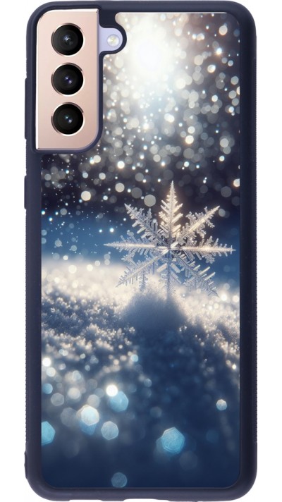 Samsung Galaxy S21+ 5G Case Hülle - Silikon schwarz Schneeflocke Solar Glanz