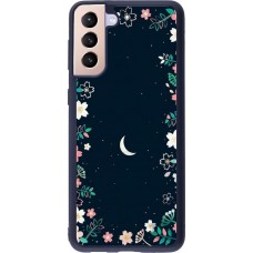 Hülle Samsung Galaxy S21+ 5G - Silikon schwarz Flowers space