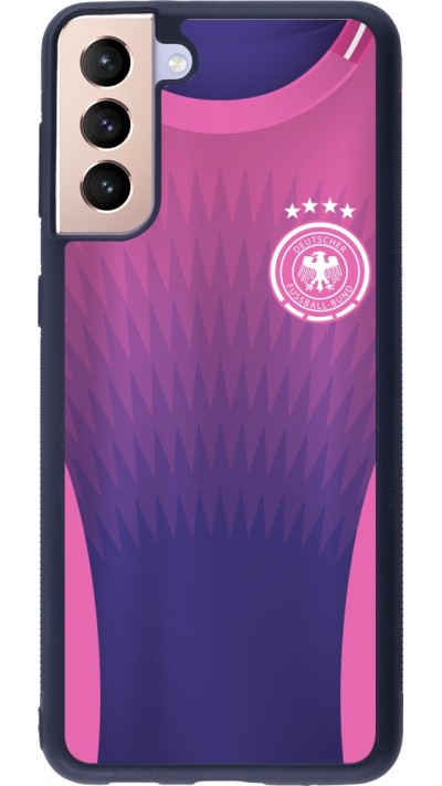 Coque Samsung Galaxy S21+ 5G - Silicone rigide noir Maillot de football Allemagne Extérieur personnalisable