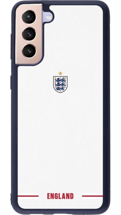 Coque Samsung Galaxy S21+ 5G - Silicone rigide noir Maillot de football Angleterre 2026 personnalisable