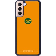 Coque Samsung Galaxy S21+ 5G - Silicone rigide noir Maillot de football Australie 2026 personnalisable