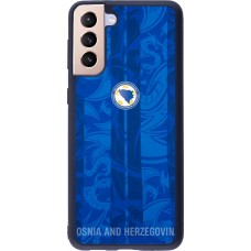 Coque Samsung Galaxy S21+ 5G - Silicone rigide noir Maillot de football Bosnie-Herzégovine 2026 personnalisable