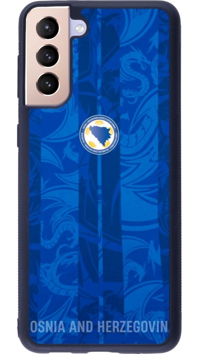 Coque Samsung Galaxy S21+ 5G - Silicone rigide noir Maillot de football Bosnie-Herzégovine 2026 personnalisable