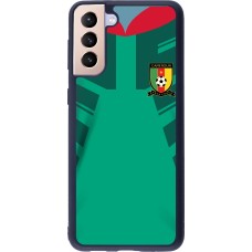 Samsung Galaxy S21+ 5G Case Hülle - Silikon schwarz Kamerun 2022 personalisierbares Fussballtrikot