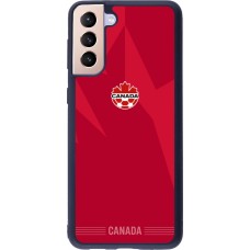 Coque Samsung Galaxy S21+ 5G - Silicone rigide noir Maillot de football Canada 2026 personnalisable