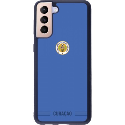 Samsung Galaxy S21+ 5G Case Hülle - Silikon schwarz Curaçao 2026 personalisierbares Fussballtrikot